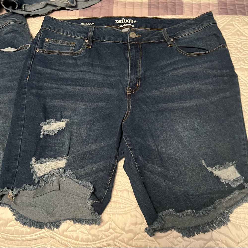 Denim Bermuda shorts